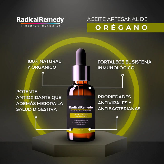 Aceite de Orégano - Antibacteriano natural de alta concentración